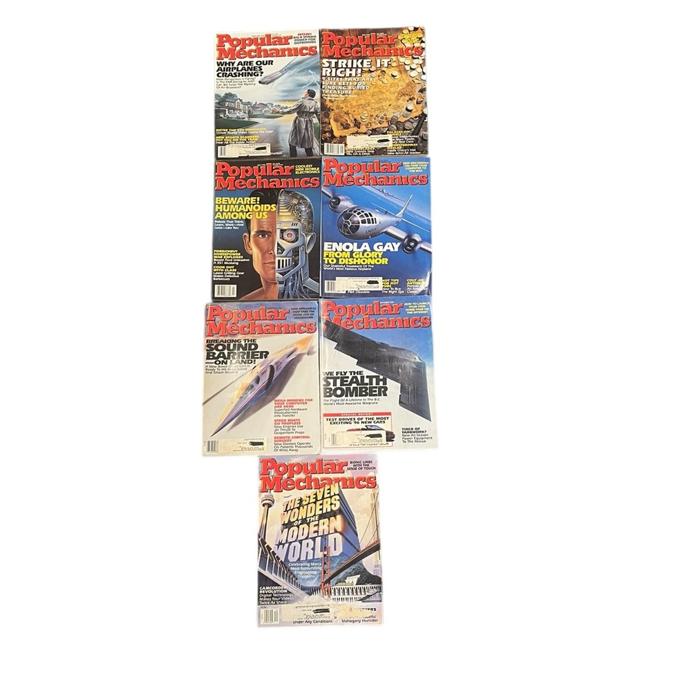 VTG Popular Mechanics Magazine 1995 Lot of 7 Feb May July-October December